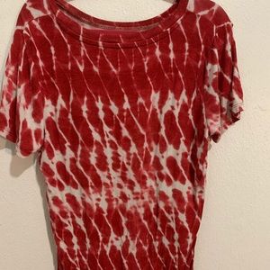 Tie die red and white shirt (girls)